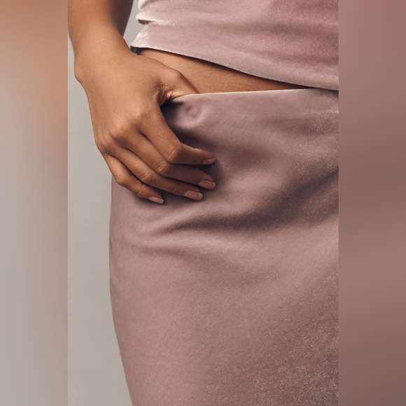 NWT! Anthropologie The Tilda Maxi Slip Skirt: Velvet Edition ☀️🥅 - Picture 3 of 10